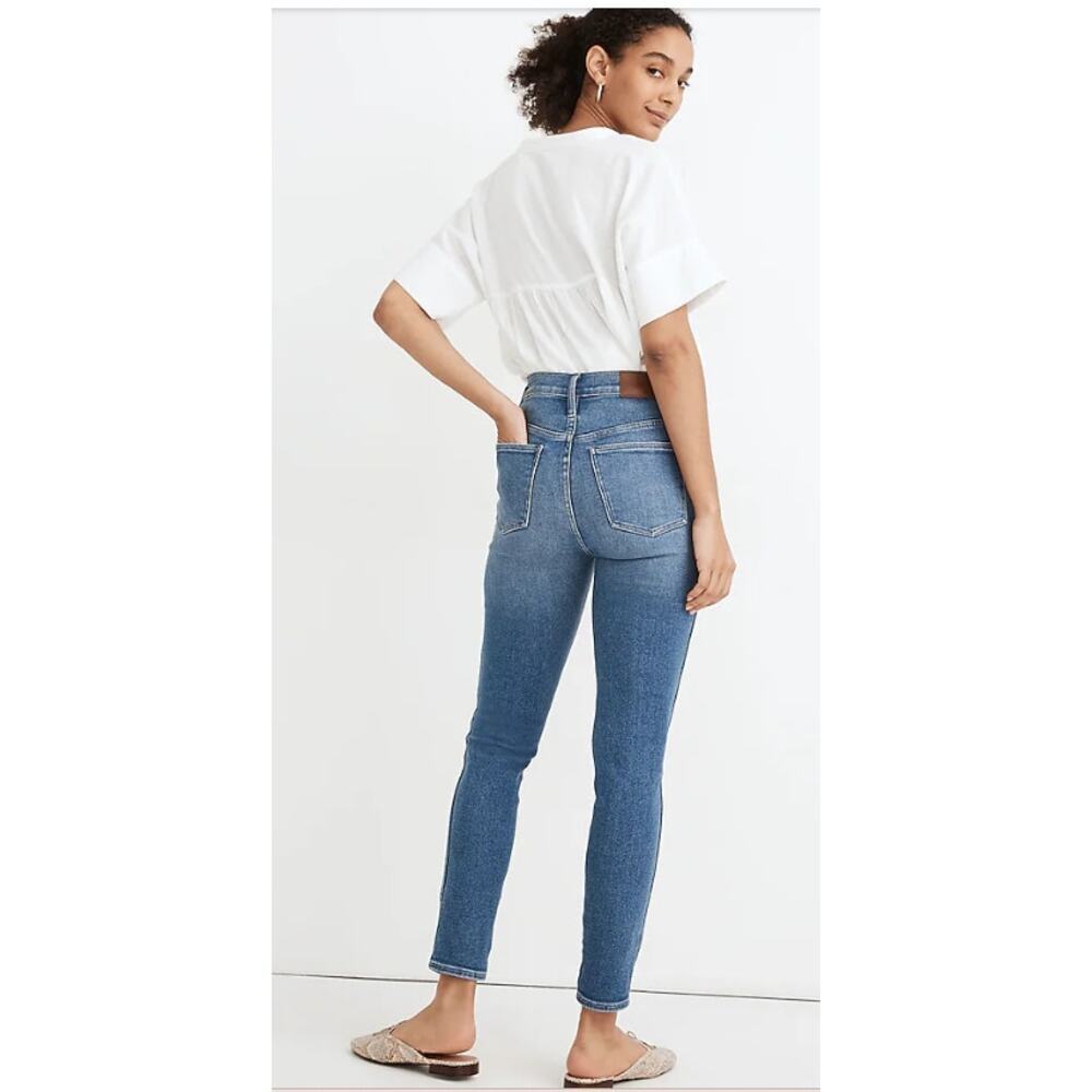Madewell 10" High-Rise Skinny Crop Denim Jeans Sheffield Wash Women Sz 28 - Picture 8 of 9